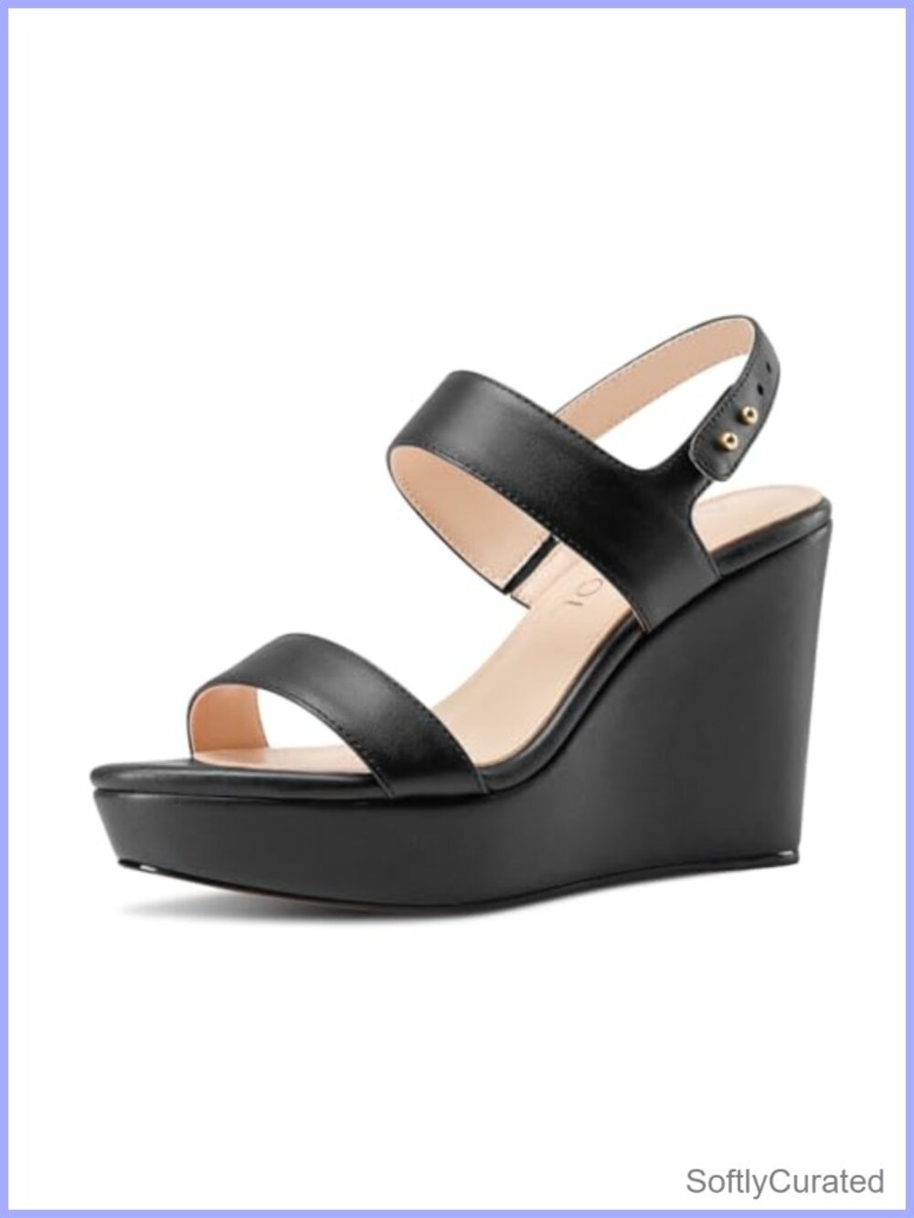 Platform Wedge Sandals Open Toe Ankle Strap 3.9 Inch Heels Summer Party Dress